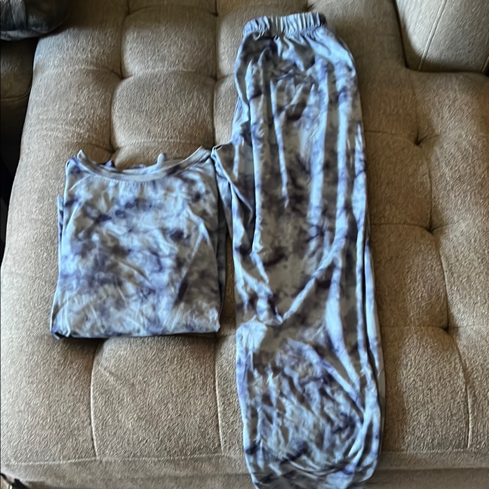 Blue Tie-Dye Pajamas